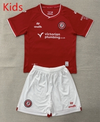 26-27 Bristol City  Home Red Kids/Youth Soccer Uniform-AY