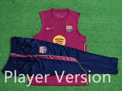 Long Pants (S-3XL) Player Version 26-27 Barcelona Maroon Vest  Thailand Soccer Uniform-9926