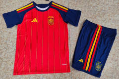 26-27 2-Star Spain Home Red Soccer Uniform-718