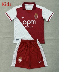 26-27 Monaco Home Red&White kids Soccer Uniform-AY