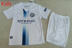 26-27 Correct Version Manchester City Away White Kid/Youth Soccer Uniform-507