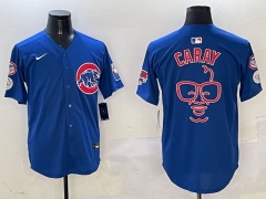 Chicago Cubs Blue MLB  Jersey-0840