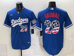 Los Angeles Dodgers Blue  #29   MLB Jersey - 0840