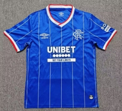 (S-4XL) 26-27 Rangers Home Blue Thailand Soccer Jersey AAA-8025