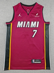 Miami Heat Red #7 NBA Jersey-1380