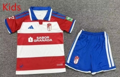 26-27 Granada Home Red&White kids  Soccer Uniform-7809
