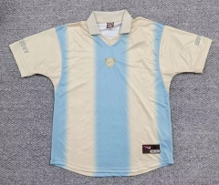 (S-4XL) 26-27 Argentina Collaboration Blue/Yellow Thailand Soccer Jersey AAA-0141