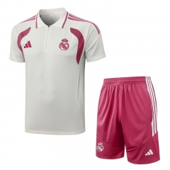 26-27 Real Madrid Beige  Thailand Polo Uniform-815