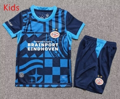 2026-2027 PSV Eindhoven 2nd Away Royal Blue Kids/Youth Soccer Uniform-7809