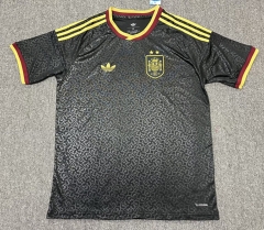 (S-4XL) (2-Star Version) 26-27 Spain Black  Thailand Soccer Jersey AAA-6979