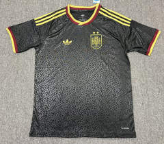 (S-4XL) (2-Star Version) 26-27 Spain Black  Thailand Soccer Jersey AAA-6979