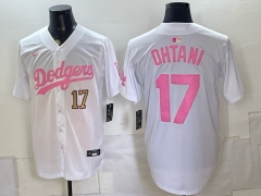 Logo1   Los Angeles Dodgers  White #17 MLB Jersey - 0840