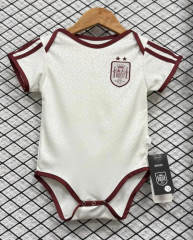 26-27 Spain 2-Star Away White Baby Soccer Uniform-7411