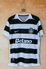 (S-4XL) 26-27 Sporting Lisbon Clube de Portugal Home White&Green Thailand Soccer Jersey AAA-2315