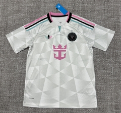 (S-4XL) 26-27  Inter Miami CF  Star Version 2nd Away White/Grey Thailand Soccer Jersey AAA-4506