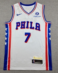 Philadelphia 76ers #7 White NBA Jersey-1380
