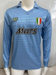 Retro edition 90-91 Napoli Home Blue Thailand LS Soccer Jersey AAA-3932