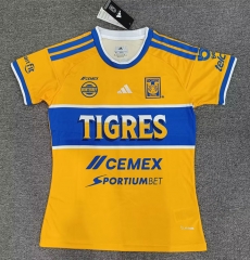 26-27 Tigres UANL  Home Yellow  Women Thailand Soccer Jersey AAA-5378