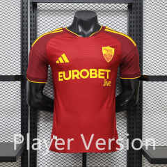 Player Version 26-27 Roma Home Red Thailand Soccer Jersey AAA-888