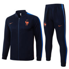 26-27 France Royal Blue Thailand Soccer Jacket Uniform-815