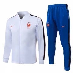 26-27 France White Thailand Soccer Jacket Uniform-815