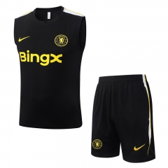 26-27 Chelsea Black Thailand Soccer Vest  Tracksuit-815
