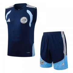 26-27 Ajax Dark Blue Vest Soccer Tracksuit Uniform-815