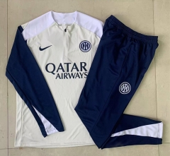 25-26 Inter Milan Beige Thailand Soccer Tracksuit-815
