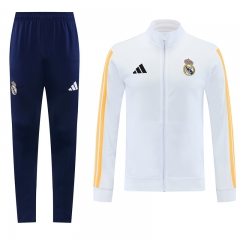 26-27 Real Madrid White Thailand Soccer Jacket Uniform-LH