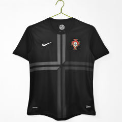 Retro Version 12-13  Portugal  2nd Away Black Thailand Soccer Jersey AAA-C1046