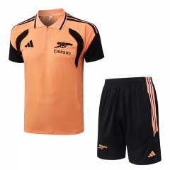 26-27 Arsenal Orange Thailand Polo Uniform-815