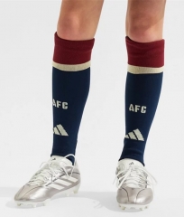 26-27 Arsenal 2nd Away Royal Blue kids/Youth Soccer Socks-4539