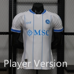 Player version(S-3XL) 26-27 Napoli Away White  with Chip  Thailand Soccer Jersey AAA-888