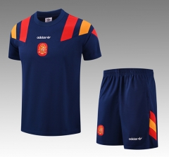26-27 Spain Royal Blue Thailand Soccer Uniform -418