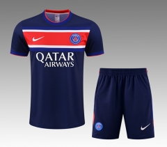 26-27 Paris Royal Blue Thailand Soccer Uniform-418