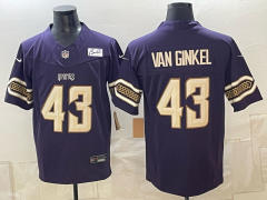 (Logo2) Minnesota Vikings 5 Generations Purple #43 NFL Jersey-0840