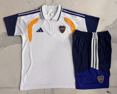 26-27 Boca Juniors White Thailand Polo Uniform-815