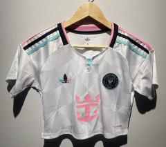 26-27 Inter Miami CF Away White Women Navel Revealing Style Soccer Jersey-6400