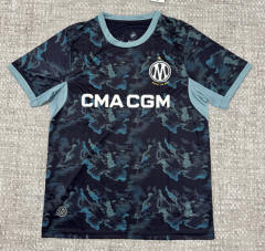 (S-4XL) 26-27 Olympique de Marseille Away Blue&Black Thailand Soccer Jersey AAA-4506