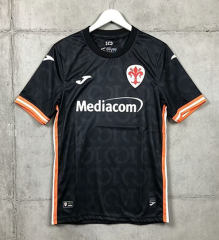 (S-4XL) 26-27 Fiorentina Away Black Thailand Soccer Jersey AAA