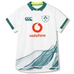 (S-5XL) 26-27 Ireland Away White Rugby Shirt