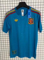 (S-4XL)26-27 Special Version Spain Blue Jacquard Thailand Soccer Jersey AAA-0009