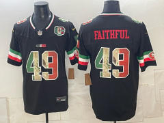 San Francisco 49ers 3 Generations Black #49 NFL Jersey-0840