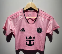 26-27 Inter Miami CF Pink Women Navel Revealing Style Soccer Jersey-6400
