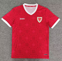 (S-4XL) 27-28 Wales Home Red Thailand Soccer Jersey AAA-8025