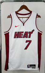 Miami Heat White #7 NBA Jersey-311