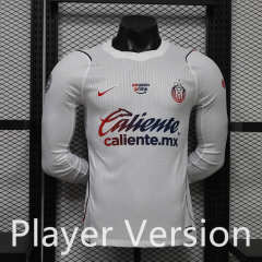 (S-3XL) Player Version 26-27 Deportivo Guadalajara Away White LS Thailand Soccer Jersey AAA-888