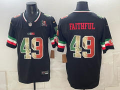 (Logo6) San Francisco 49ers 3 Generations Black #49 NFL Jersey-0840