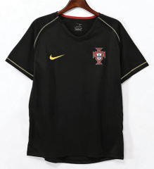 Retro Version 2006 Portugal Away Black Thailand Soccer Jersey AAA-2663