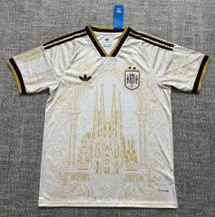 (S-4XL) 2026 Special Version Spain Gold&Yellow Thailand Soccer Jersey AAA-4506
